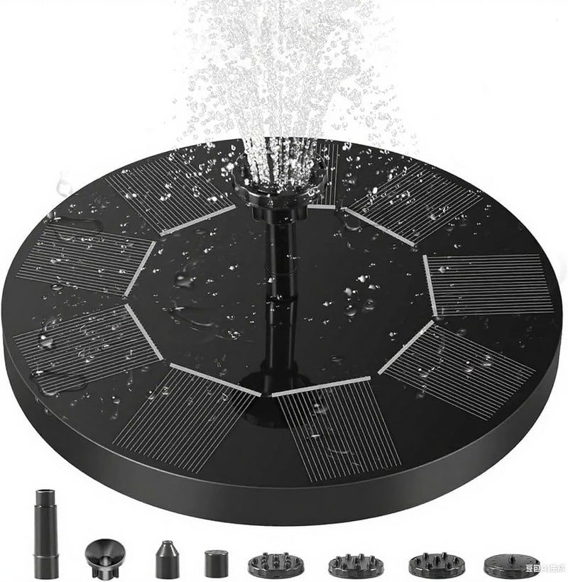 JimysCo Solar Bird Bath Fountain Pump, 2025 Upgrade 2.5W Solar Fountain with 6 Nozzle, Standing Floating Powered Water Pump for Bird Bath, Garden, Pond, Pool, Outdoor - Image 1